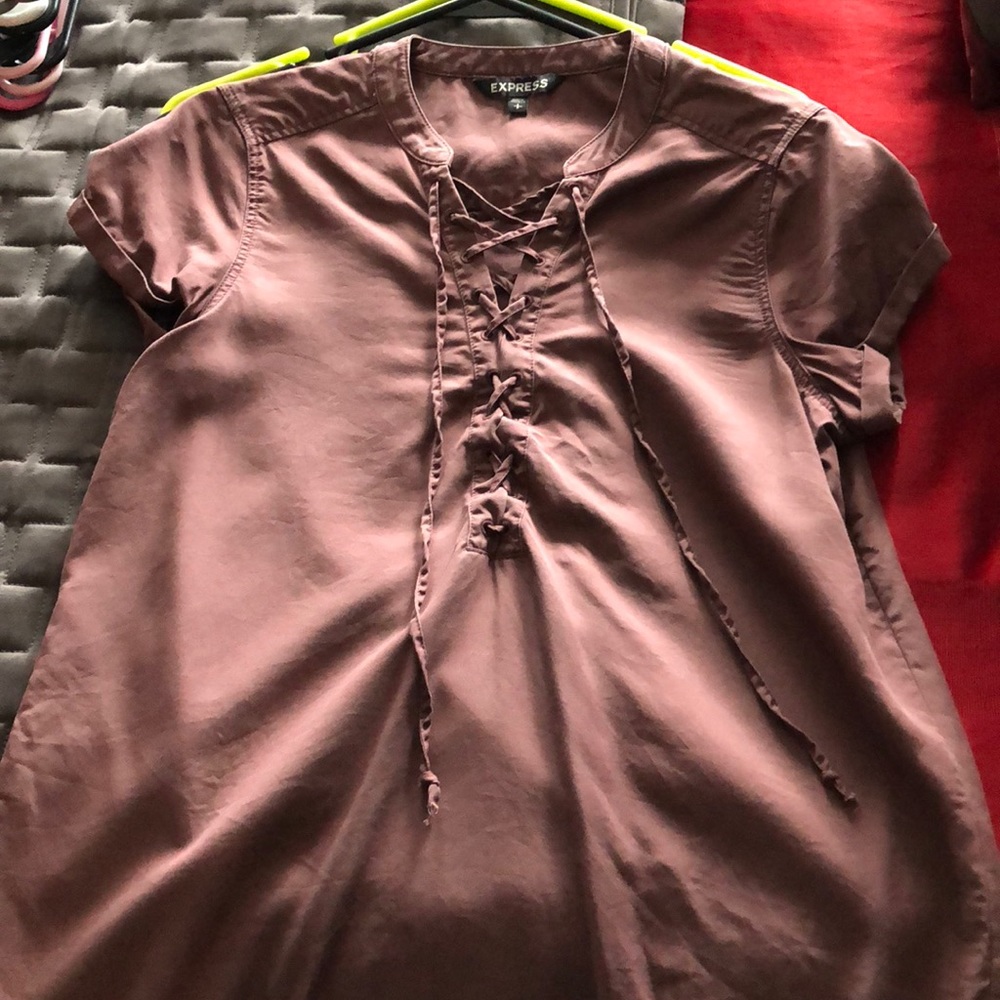Lace up shirt